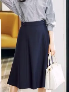 any sis 膝丈スカート　ネイビー　サイズＭ　オフィスカジュアル　完売品