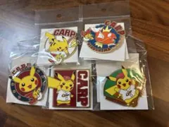 新品 広島東洋カープ×ポケモン ピンバッジ & ポケセン広島 ピンズ 6個