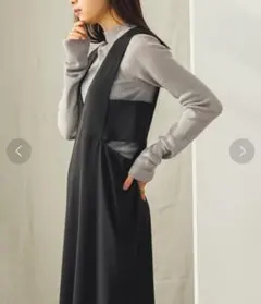 hunch ツイルウエストスリットジャンスカ