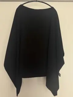 45R 45rpm カシミヤ100％ ポンチョ アシンメトリー 濃紺 ネイビー