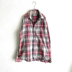 STOOGE ストゥージアンドコー ネルシャツ チェック柄 レッド コットン混紡