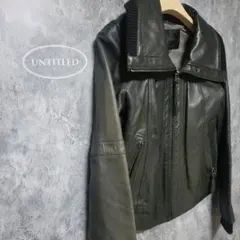 UNTITLED 本革レザージャケット 黒 ライダース風 レディース サイズ2