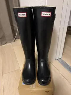 HUNTER ブラック 長靴 バックル付