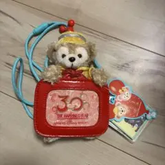 新品タグ付　ダッフィー　ディズニーリゾート30周年　ぬいぐるみパスケース