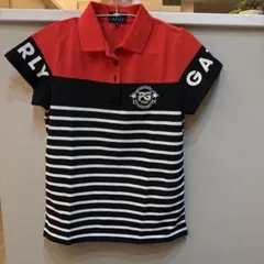 GATE ストライプ 半袖ポロシャツ