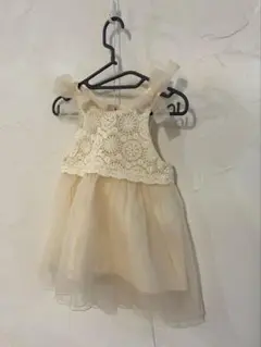 【プティマイン】シフォンクリーム色ドレス