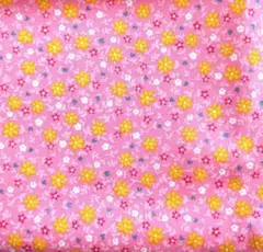 USAピンク花柄綿生地