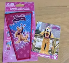 ディズニーランド　パルパルーザ　ミニー　ワッペンバッジ　カード　プルートセット