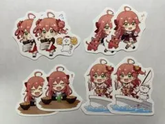 スシロー × さくらみこ コラボ　『にゃっはろ～スシろ～！』 ピック　4種8枚