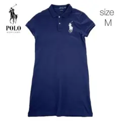 POLO RALPH LAUREN ビッグポニー刺繍　ワンピース ネイビー M