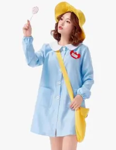 未開封　水色幼稚園児コスプレ衣装 Lサイズ 帽子付き