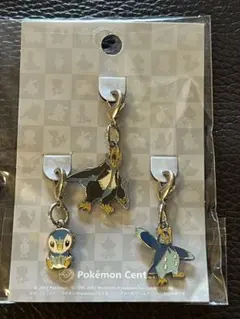 393ポッチャマ＆394ポッタイシ＆395エンペルト 全国ずかんメタルチャーム