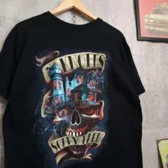 US古着 ナッツベリーファーム ホラーTシャツ L 黒 半袖 スカルのサムネイル