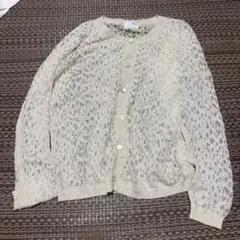 And A アイボリー レース編みカーディガン