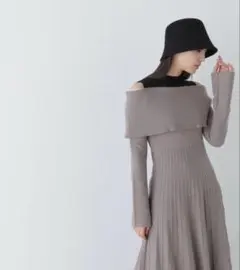 オフショルニットワンピース NATURAL BEAUTY BASIC