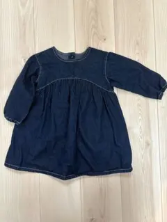 無印良品 デニム 長袖ワンピース 95cm以下