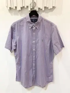 Ralph Lauren ラルフローレン　半袖シャツ M 紫系 チェック柄