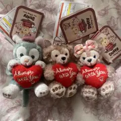 ダッフィフレンズ バレンタイン ぬいぐるみストラップ