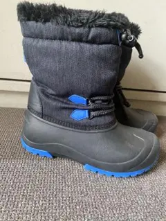 スノーブーツ　21cm/22cm ブーツ 青 黒