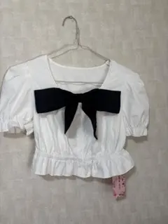 SHEIN MOD リボン付きトップス 韓国ガーリー 量産型 新品タグ付き