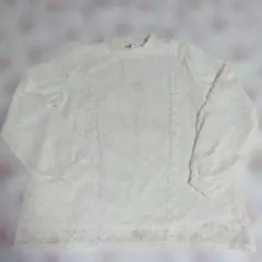 ハニーズ　アイボリー レースハイネック