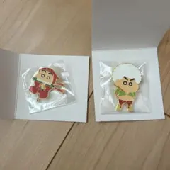 クレヨンしんちゃん　30周年　ピンバッジコレクション　忍者とアフロ2点セットのサムネイル
