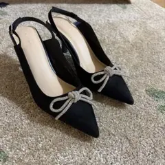 【未使用】RANDA ブラック ポインテッドトゥパンプス