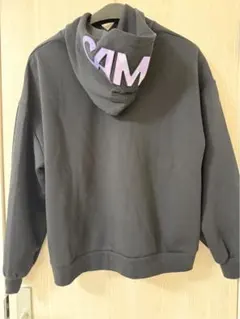 CAMP7 ブラック フード付きパーカー　L