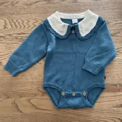 フタフタ　ロンパース　バースデイ　ニット