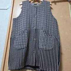 遊民 ゆうみん 切り替え キルト 前開き チュニックのサムネイル