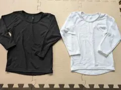 100サイズ アンダーシャツ 2枚セット（白・黒）