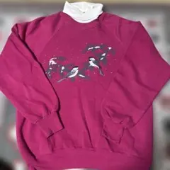 Lee メンズスウェット・トレーナー　古着　ピンク　タートルネック