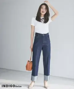 ロールアップデニム XSサイズ　BASEMENT onlineのサムネイル