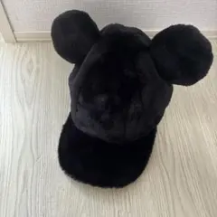 ちょこまる様専用　ミッキー耳付きファーキャップ 黒