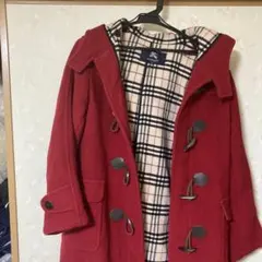 土日限定価格⭐︎BURBERRY 赤 ダッフルコート ウール　150サイズ