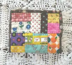 ❤Lovelyぺたんこポーチ#3⭐パッチワーク&キルト❤ハンドメイド