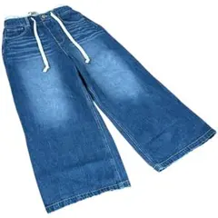 PINK-latte デニム ワイド イージーパンツ　M/150　ピンクラテ