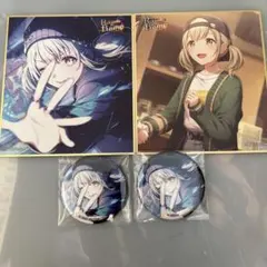 色紙、グリッター缶バッジ 48a 2個セット