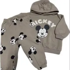 新品　H&M ミッキー　裏起毛セットアップ