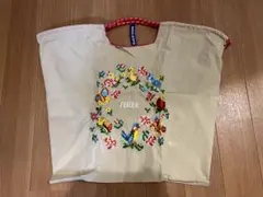 お値下げしました！刺繍軽量 ナイロン エコバッグ ショルダーバッグ