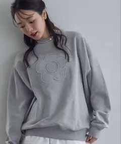 スウェットカットソー【MARY QUANTコラボ】オーバーサイズスウェット