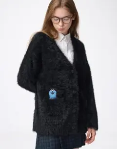 パペットスンスン オーバーサイズ カーディガン XL GU ブラック 黒