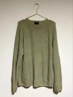 WOOLRICH ウールリッチ ラグラン セーター カーキ　コットンニットのサムネイル