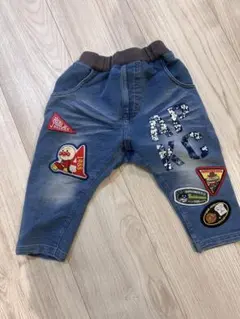 【美品】アンパンマンキッズコレクション デニムパンツ 90cm バイキンマン