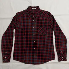 レディース　チェック柄シャツ　長袖　フリーサイズ　美品