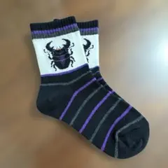 ボクのカブトムシ&クワガタソックス　昆虫靴下　1足　15〜20cm