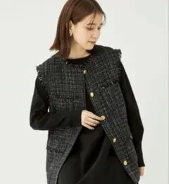 【にゃん♡様専用】グリーンレーベルリラクシング　ツイード 2WAY ジレ