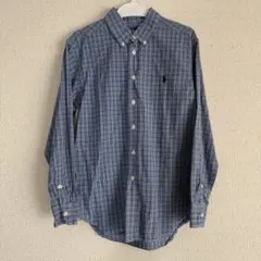 ポロ・ラルフ・ローレン 長袖シャツ 青系チェック
