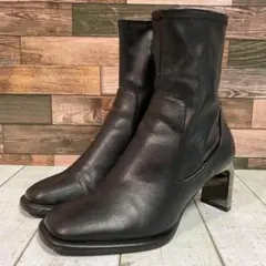 ⭐️美品⭐️　ザラ　ZARA　ショートブーツ　23cm　サイドジップ　ブラック