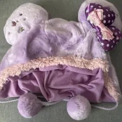 ディズニー ファンキャップ ミニー 紫 パープル リボン ビーズ ストーン 水玉